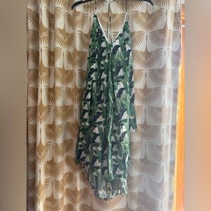 Rebecca Minkoff Green Leaf Pattern Dress